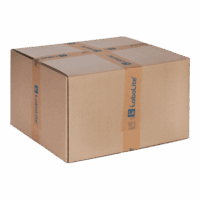 Versandkarton der Labordurchreiche LaboLite® mit Markenband