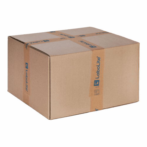 Versandkarton der Labordurchreiche LaboLite® mit Markenband